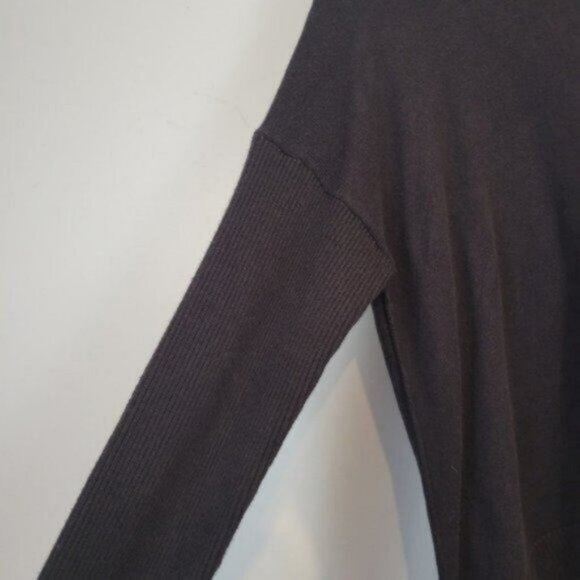 Athleta | Highlands Crossback Split Back High low Sweater Black - Picture 5 of 10
